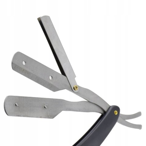 Brzytwa fryzjerska do golenia na żyletki srebrna