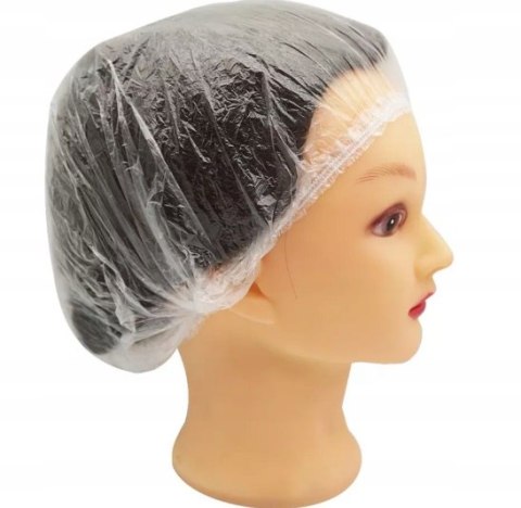Czepki Foliowe Jednorazowe Czepek na Głowę 100 szt