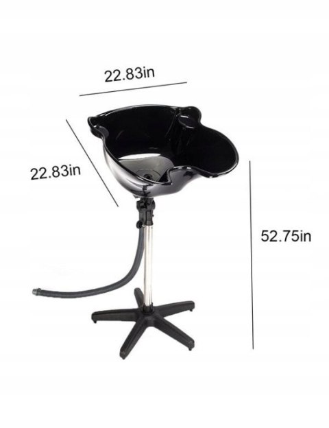 Duża Myjka Myjnia UMYWALKA Fryzjerska Przenośna Na Statywie VELLEPRO