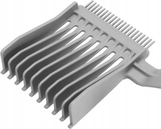 Grzebień pozycjonujący fryzjerski do strzyżenia maszynką szary Velle Pro