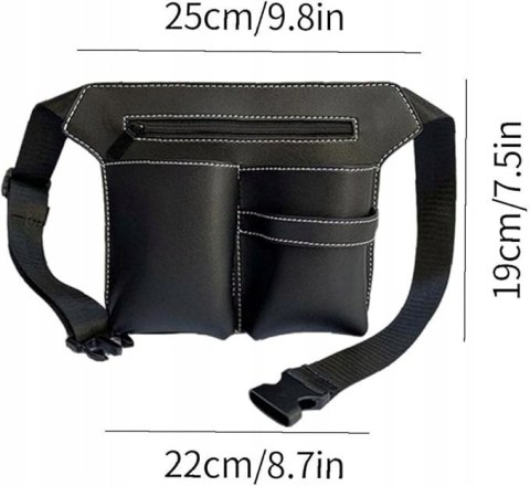 Kabura fryzjerska na narzędzia fryzjerskie 25 x 19 cm czarna