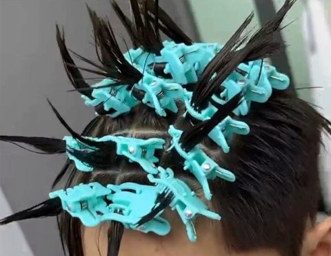 Klipsy żabki fryzjerskie do włosów zielone 25 szt. VELLEPRO