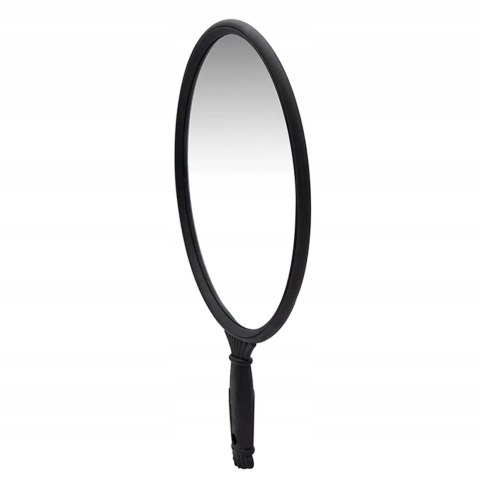 Lusterko czarny okrągłe z rączką VELLEPRO