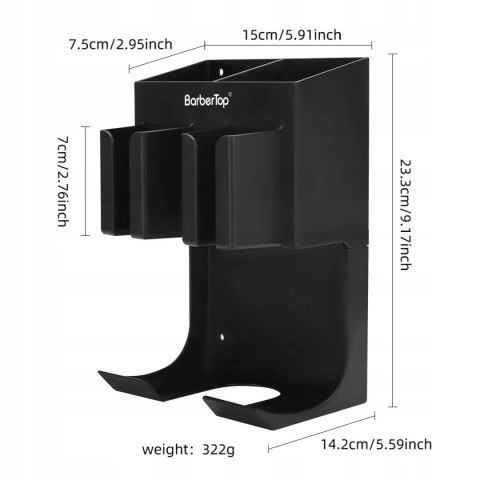 Organizer stojak fryzjerski czarny