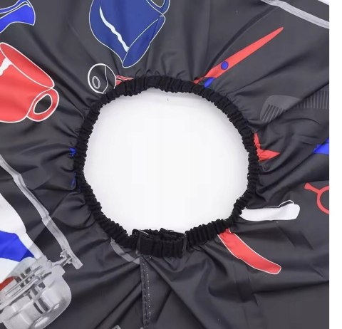 Peleryna fryzjerska do strzyżeń z motywami barberskimi