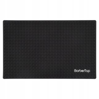 Silikonowa antypoślizgowa mata fryzjerska narzędziowa 30x19 cm czarna velle
