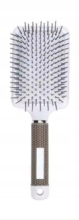 Szczotka płaska do rozczesywania włosów biała