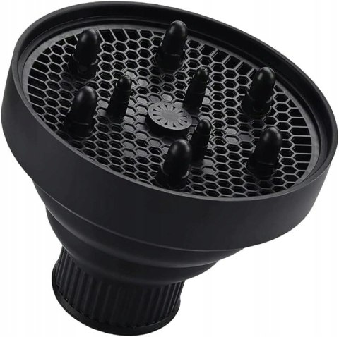 Dyfuzor do suszarek czarny uniwersalny silikonowy kompaktowy