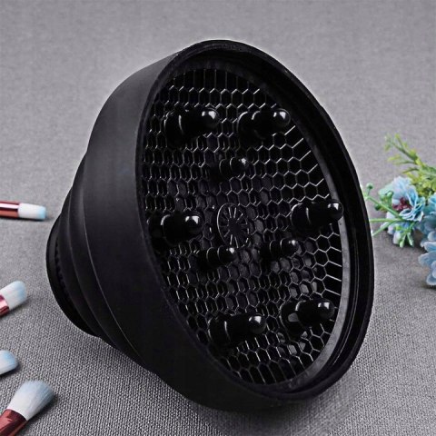 Dyfuzor do suszarek czarny uniwersalny silikonowy kompaktowy