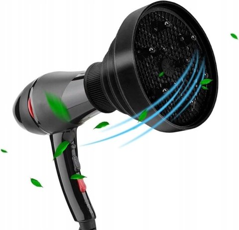 Dyfuzor do suszarek czarny uniwersalny silikonowy kompaktowy