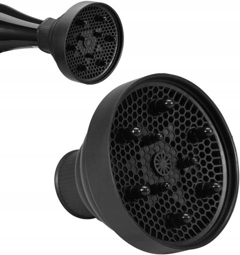 Dyfuzor do suszarek czarny uniwersalny silikonowy kompaktowy