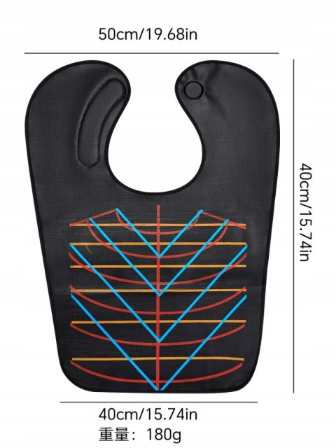 Kołnierz fryzjerski z liniami do strzyżenia