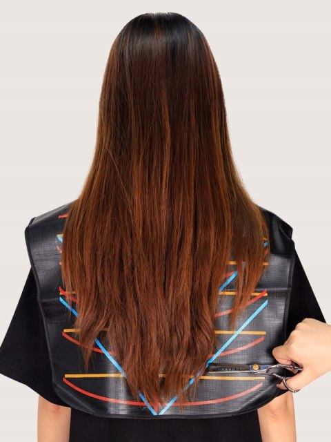 Kołnierz fryzjerski z liniami do strzyżenia