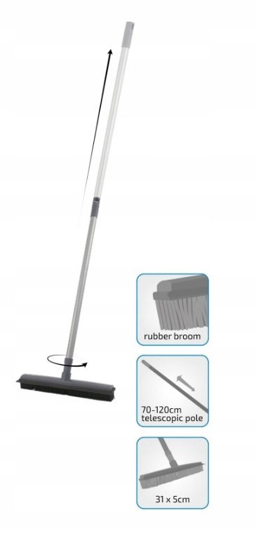 Miotła uniwersalna XLT plastik FRYZJERSKA MIOTŁA GUMOWA DO WŁOSÓW