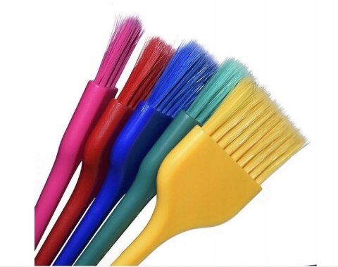 Pędzel prosty wielokolorowy włosie tworzywo sztuczne