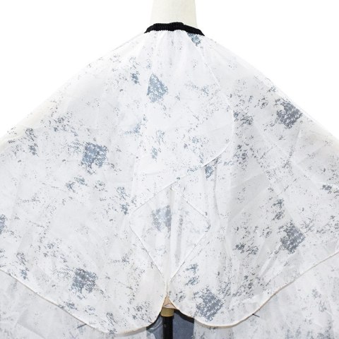 Peleryna Fryzjerska fartuch BarberWorld 140x160 cm czarno-biała barber