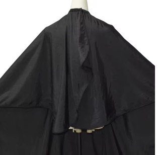 Peleryna fryzjerska czarna z okienkiem na telefon do strzyżeń VellePro