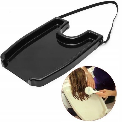 Przenośna umywalka fryzjerska rynna do mycia włosów - mobilna, czarna