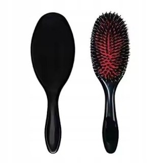 Szczotka do rozczesywania włosów z włosia dzika czarna VellePro