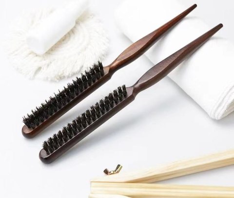 Szczotka fryzjerska do modelowania kokówka drewniana włosie dzika VellePro