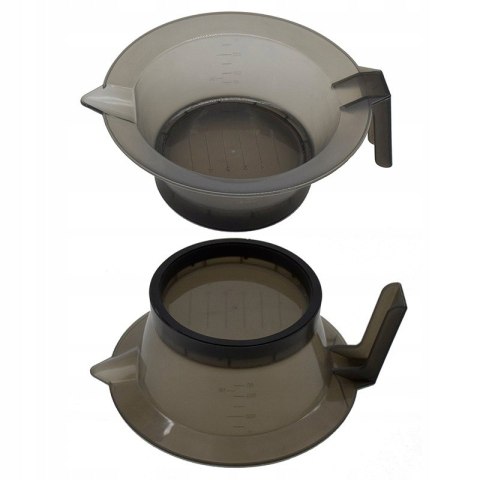 Velle Pro miseczka do farb fryzjerskich szara 250ml z podziałką i dziubkiem