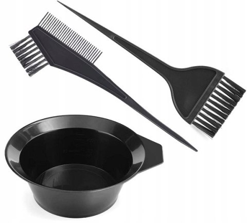 Zestaw do farbowania koloryzacji włosów miseczka pędzelki