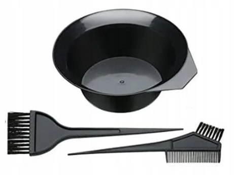 Zestaw do farbowania koloryzacji włosów miseczka pędzelki